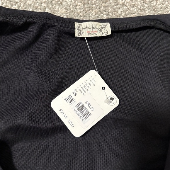 NWT Free People Black Square Neck Body Suit - Picture 2 of 4